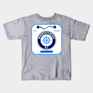 Monmouth Beach New Jersey Beach Badge Kids T-Shirt